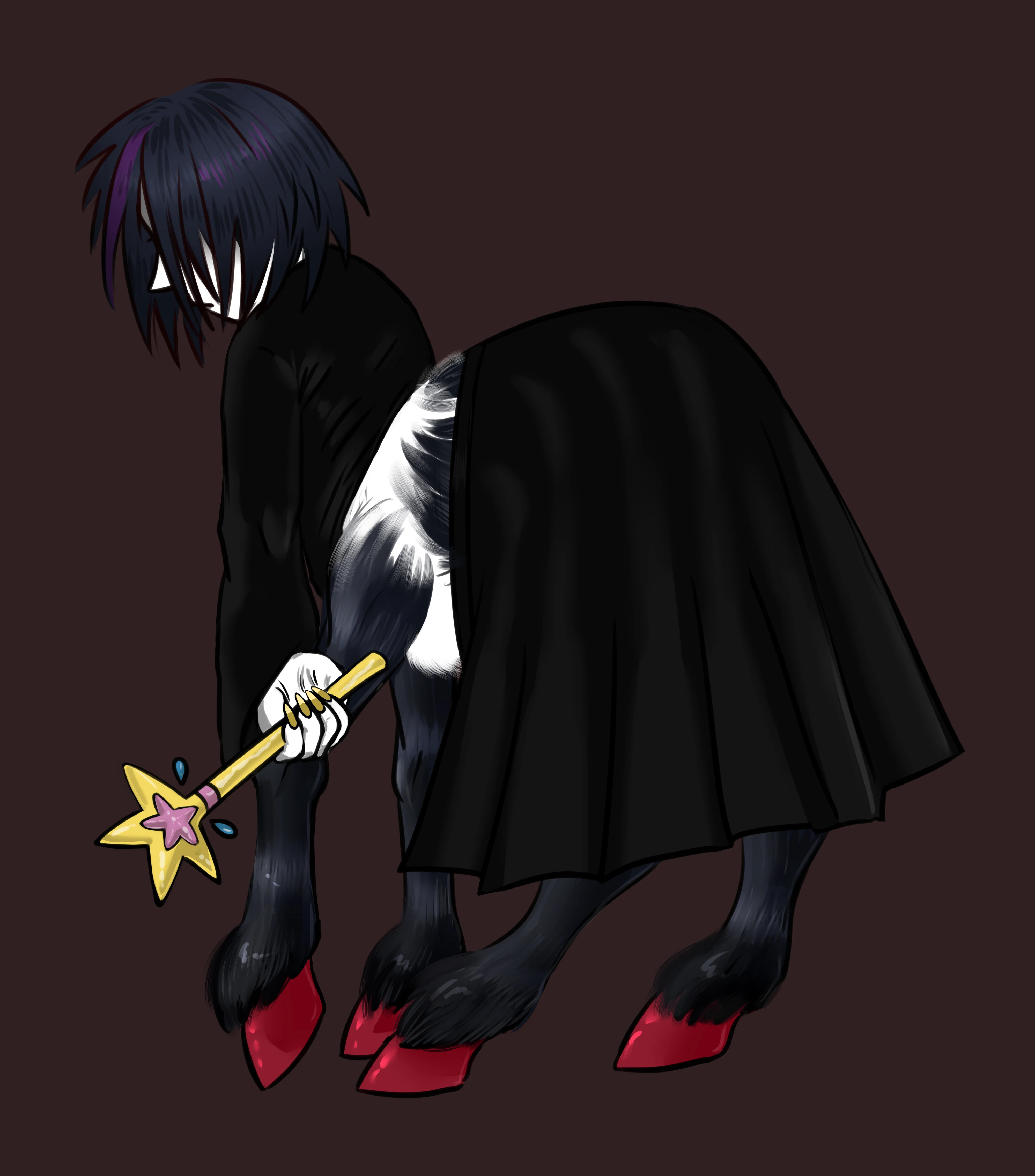 Саша грустит с волшебной палочкой